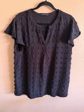 Merokeety flowy top v-neck Black Size XL